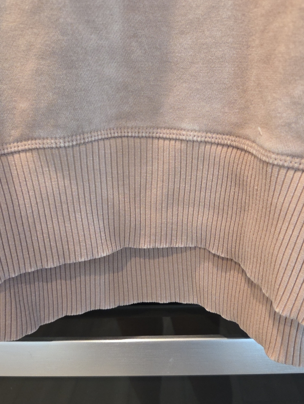 Women’s Zenana Acid Wash Crewneck Sweatshirt - Light Taupe - Picture 2 of 7